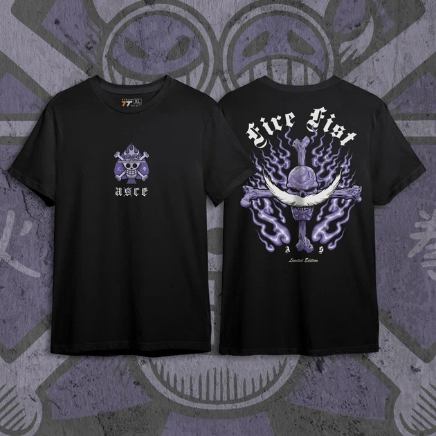 Футболка для мальчика с принтом Ван Пис Fire Fist Purple Edition 160 см (Anime11050)