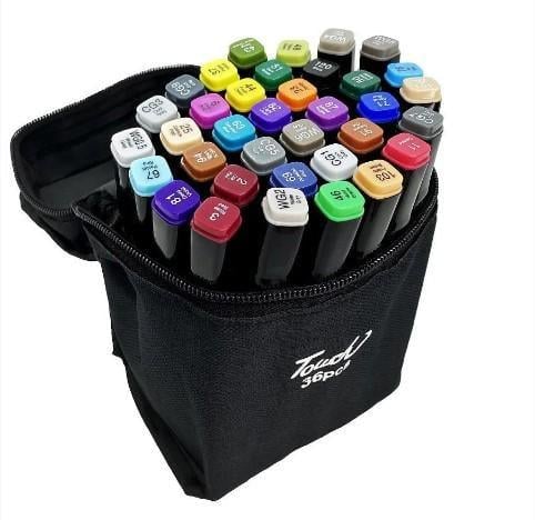 Набор скетч маркеров двухсторонний Kayfovo MA-12 для рисования с чехлом 36 шт. (28919) Набор скетч маркеров двухсторонний Kayfovo MA-12 для рисования с чехлом 36 шт. (28919)