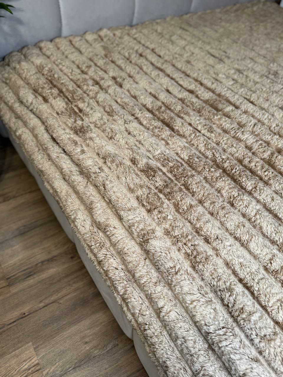 Плед пухнастий 200x230 см Коричневий (П4К-Am-sharp-002) - фото 9