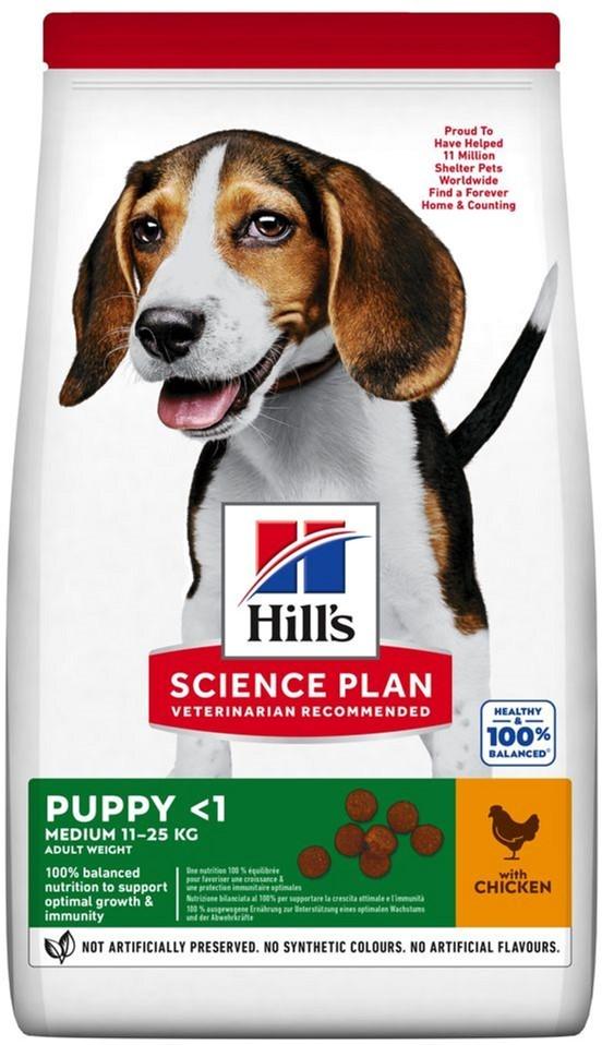 Сухой корм для щенков средних пород Hill's Science Plan Puppy Medium с курицей 14 кг (052742025728)