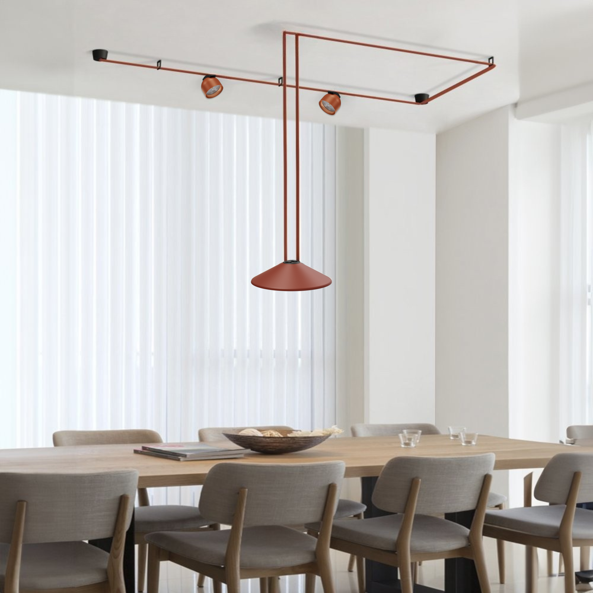 Трек-трансформер дизайнерский подвесной Valeso Композиция-15 Коричневый (000047006)