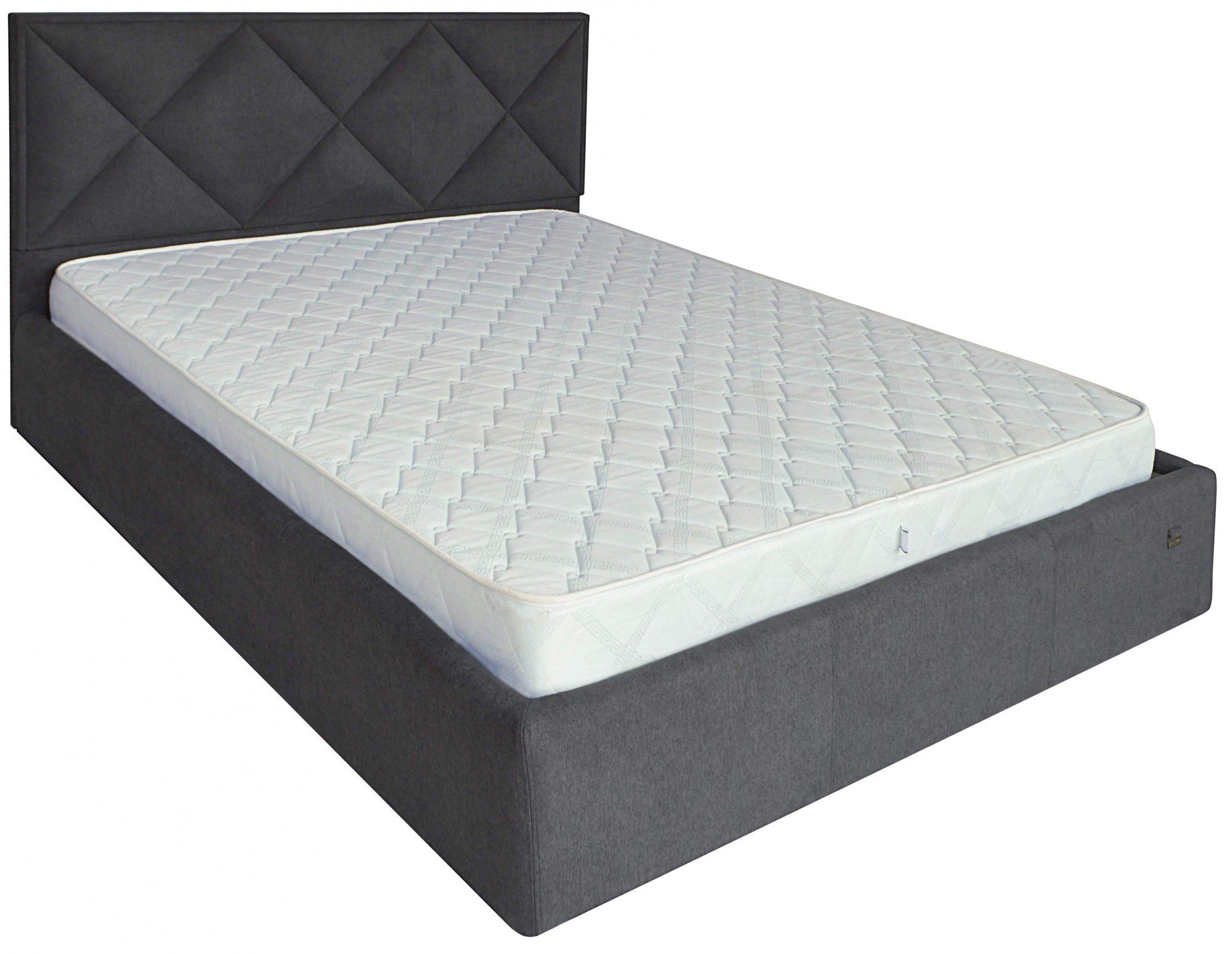 Кровать с подъемным механизмом двуспальная Leeds Comfort Мисти Dark Grey A1 180х200 см Темно-серый