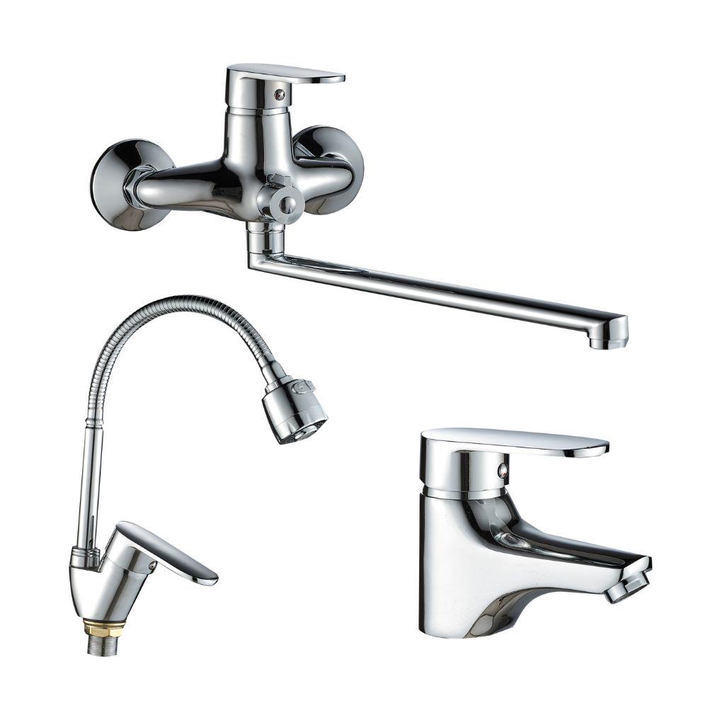 Набір змішувачів Lidz Tani 001F1+0052+008F4 Хром