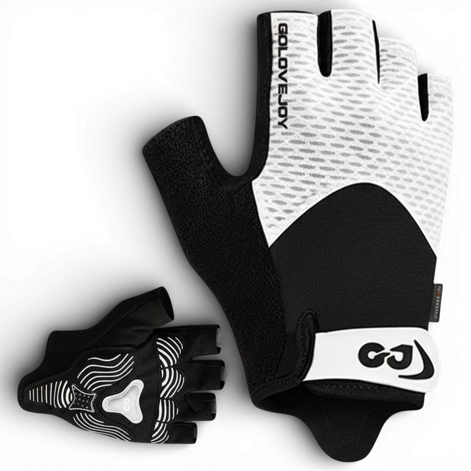 Велорукавички без пальців Univerza для спорту/турніка/велосипеда Білий