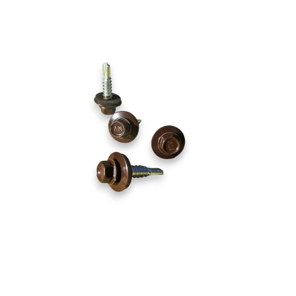 Набор саморезов кровельных Metalvis EDPM RAL 8017 по металлу с резиновой шайбой 4,8х19 мм 250 шт. Коричневый (9T62R09T64819R8017) Набор саморезов кровельных Metalvis EDPM RAL 8017 по металлу с резиновой шайбой 4,8х19 мм 250 шт. Коричневый (9T62R09T64819R8017)