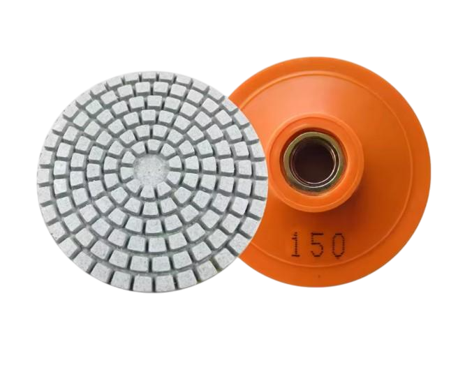 Полірувальний диск черепашка для плитки/керамограніта/каменя на гвинтовій основі для болгарки (32457)