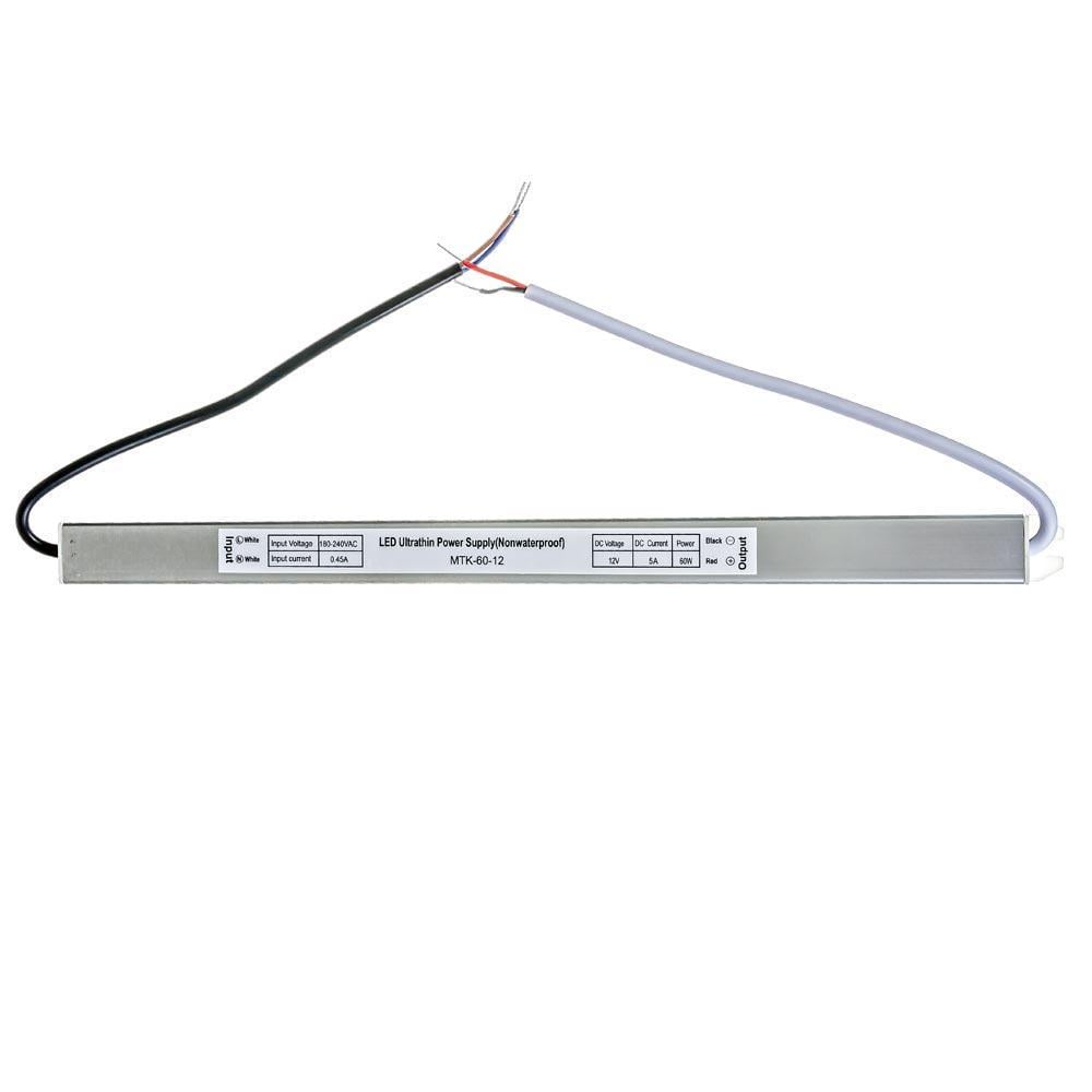 Блок живлення металевий корпус 12V 5А 60W IP20 SLIM (MTK-60-12V-5A) - фото 2 Блок живлення металевий корпус 12V 5А 60W IP20 SLIM (MTK-60-12V-5A) - фото 2