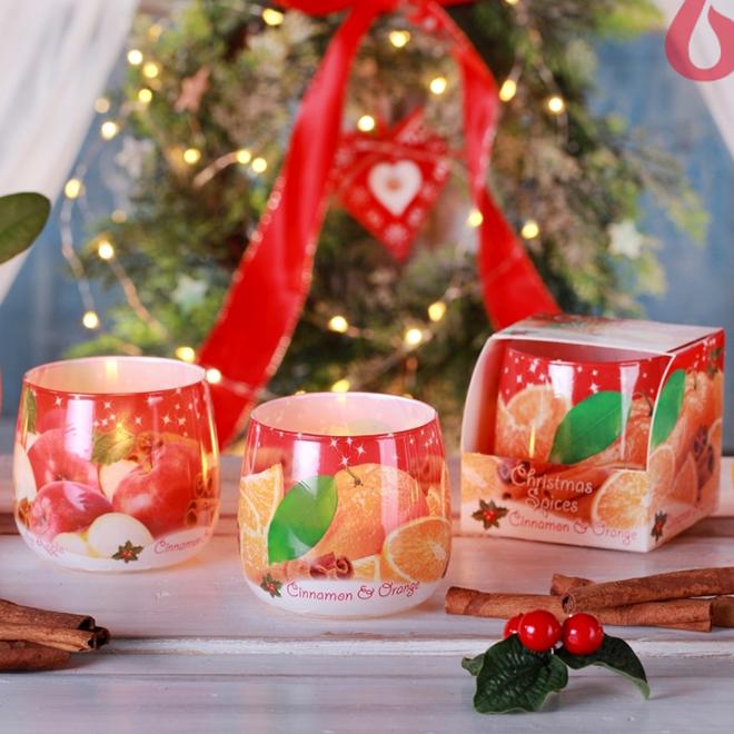 Свечка ароматическая Christmas Spices Cinnamon & Apple (28723) - фото 2 Свечка ароматическая Christmas Spices Cinnamon & Apple (28723) - фото 2