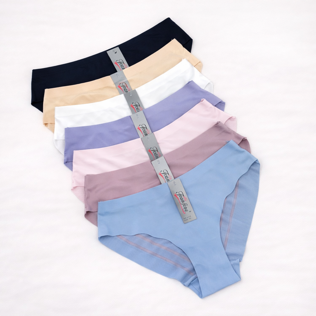 Набор женских трусиков слеп в рубчик 7 шт. XL (8776)