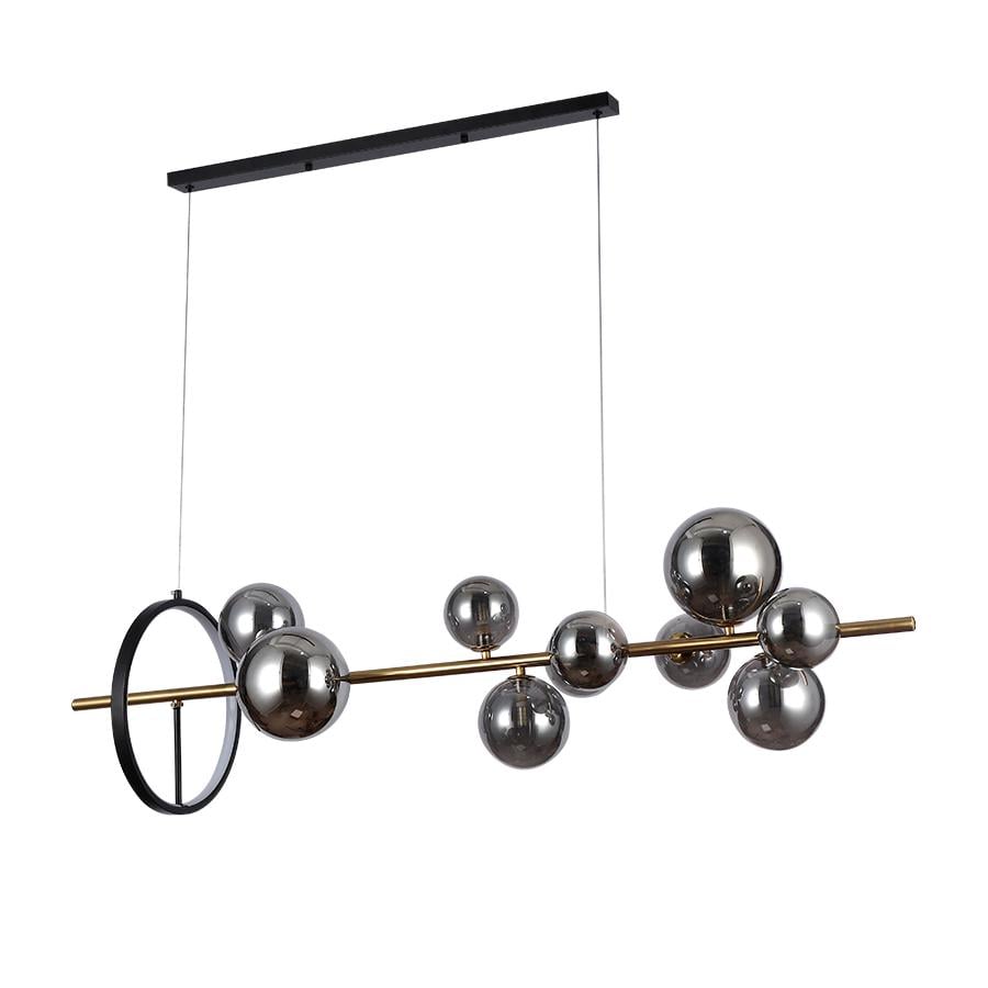 Люстра молекула подвесная Levistella 918LP267-10 GAB/BK плафоны черные Черный/Бронза Люстра молекула подвесная Levistella 918LP267-10 GAB/BK плафоны черные Черный/Бронза
