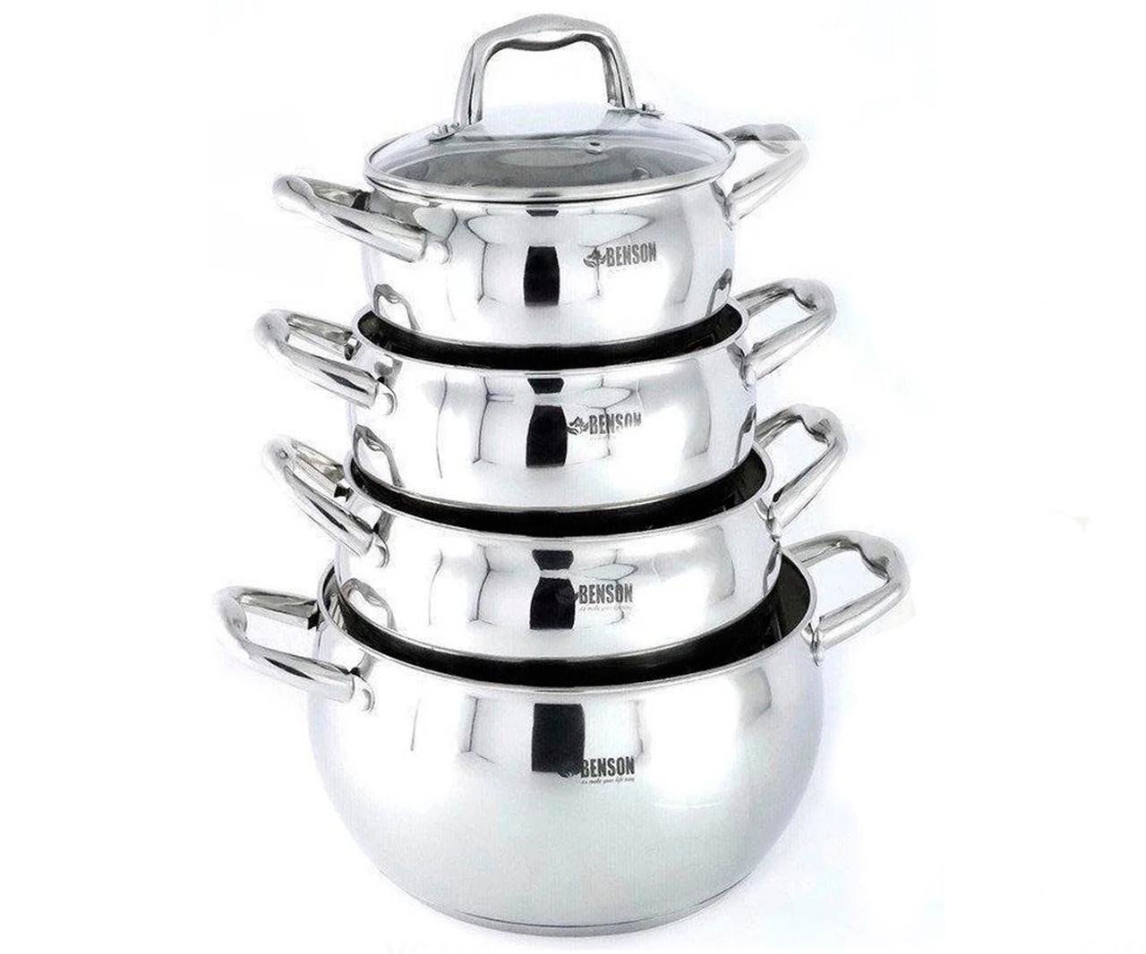 Набор кастрюль Benson BN-235 8 предметов (15467544)