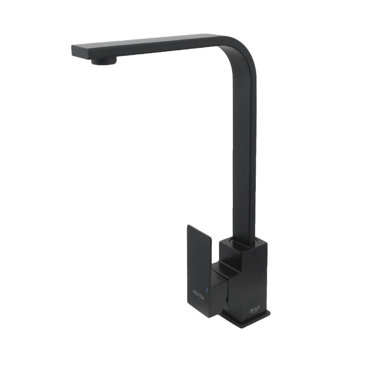 Змішувач для кухні Venta VC402FB одноважільний Чорний матовий (SW-82262)