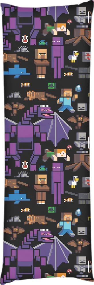 Подушка дакімакура Minecraft Pattern 40x100 см (13532087)