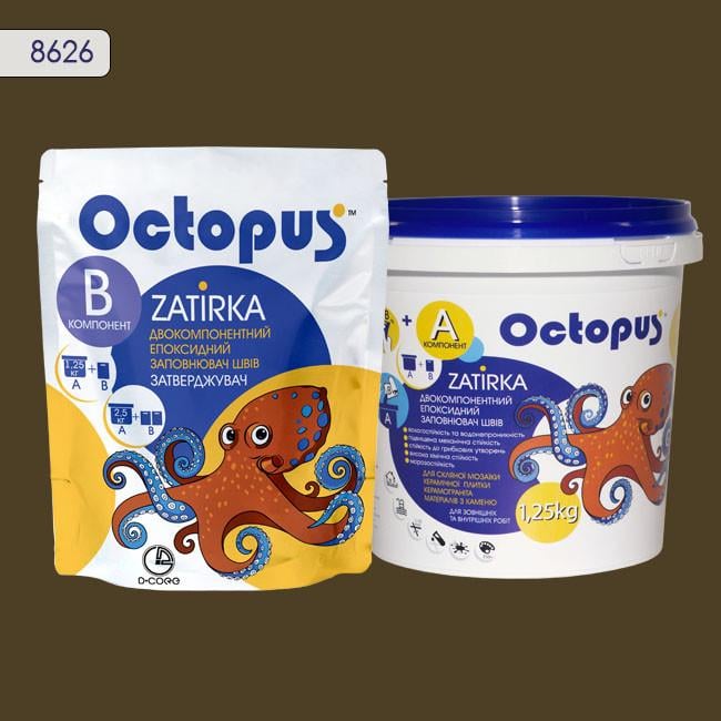 Затирка для плитки Octopus Zatirka 8626 эпоксидная 1,25 кг