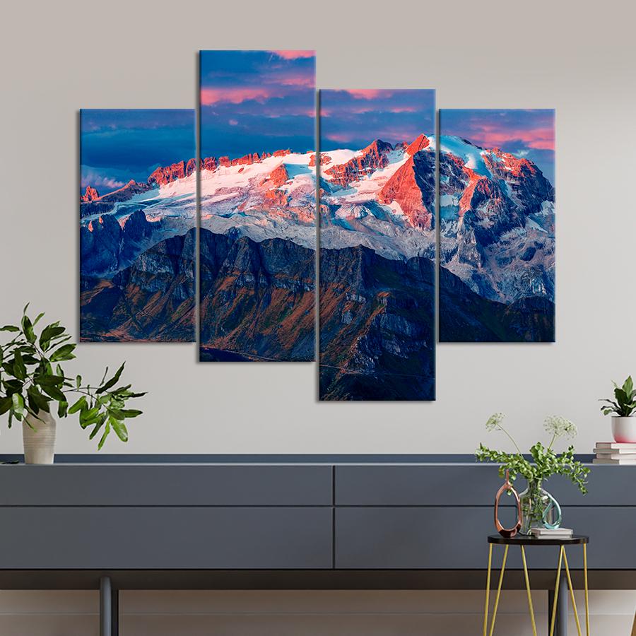 Картина природа Світанок над льодовиком Мармолада 129x90 см (A1166-4)