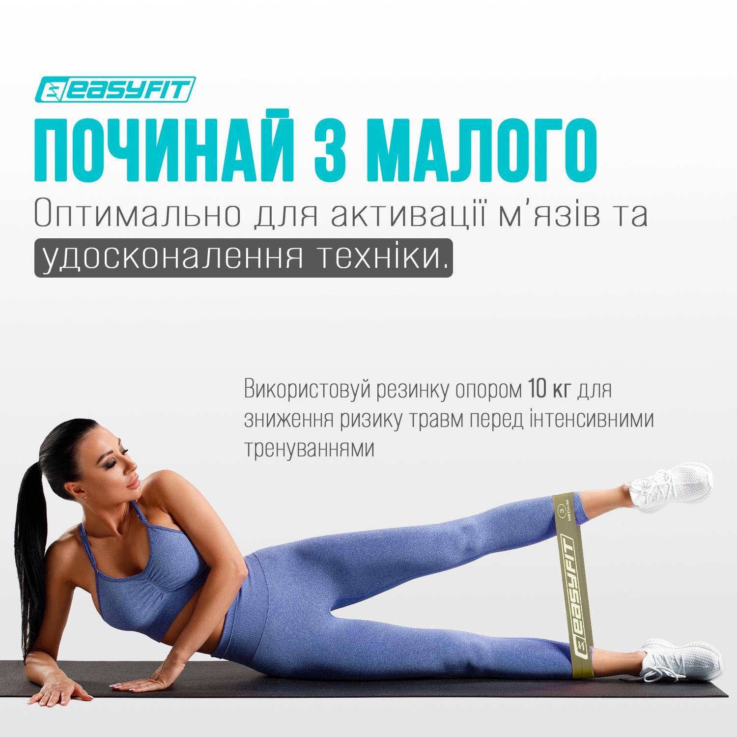 Резинки для фітнесу EasyFit MonoBand 3 шт. (EF-3NR) - фото 5 Резинки для фітнесу EasyFit MonoBand 3 шт. (EF-3NR) - фото 5