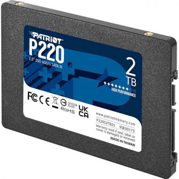 SSD-накопичувач Patriot P220 2Tb SATA3 2,5" 3D TLC (P220S2TB25) - фото 2