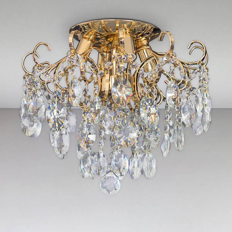 Люстра хрустальная потолочная Light House SH-18213/4 Золотой