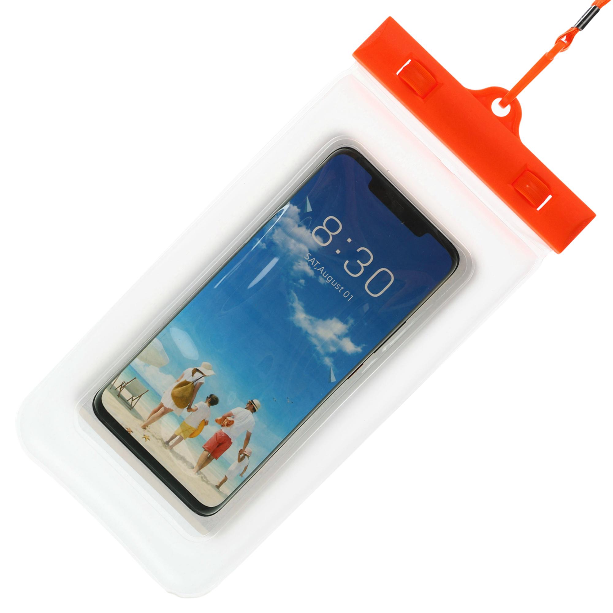 Чохол-гаманець на шию водонепроникний SP-Sport D3850 (TPU, внутрішні розміри-17x9см, помаранчевий) - фото 3 Чохол-гаманець на шию водонепроникний SP-Sport D3850 (TPU, внутрішні розміри-17x9см, помаранчевий) - фото 3