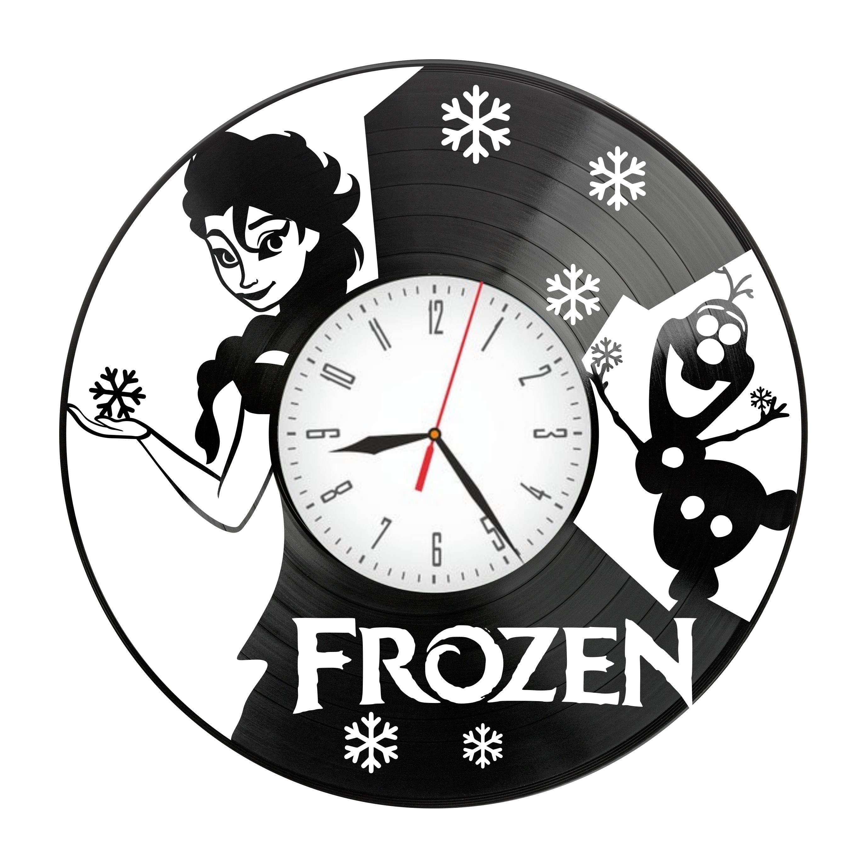 Часы настенные Холодное сердце 2038 из виниловой пластинки