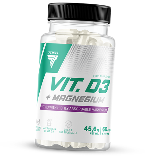 Витамин Д3 и Магний Vit. D3/Magnesium Trec Nutrition 60 капс. (36101030)