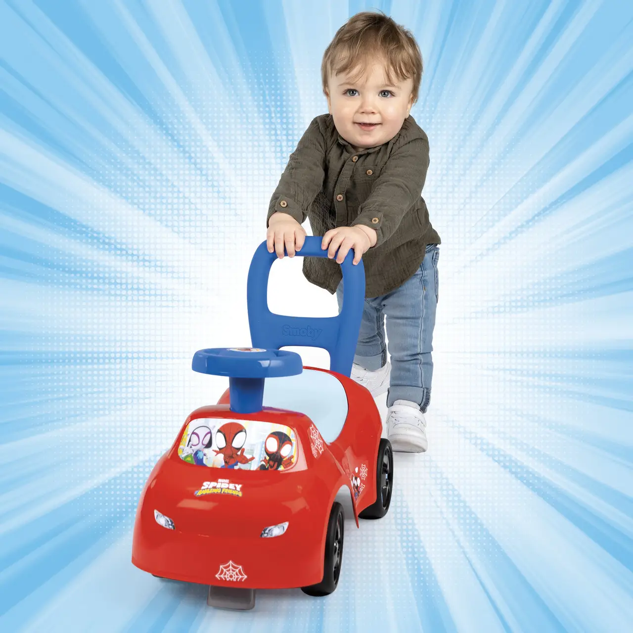 Машина для катания малыша Smoby Марвел Спиди с 10 месяцев (720546) - фото 6