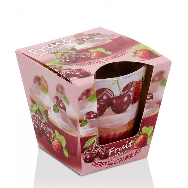Свеча ароматическая Flora Fruit Muffins Cherry and Strawberry (28742)