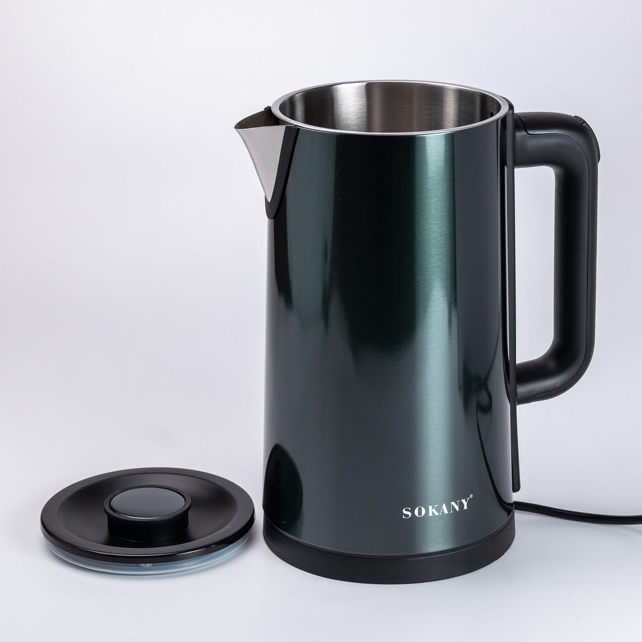 Электрочайник Sokany SK-09018 3 л Зеленый (4925)