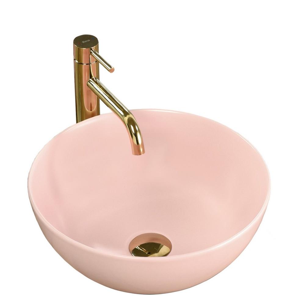 Умывальник Rea Stella 36x36 см l.coral matt (REA-U1894)