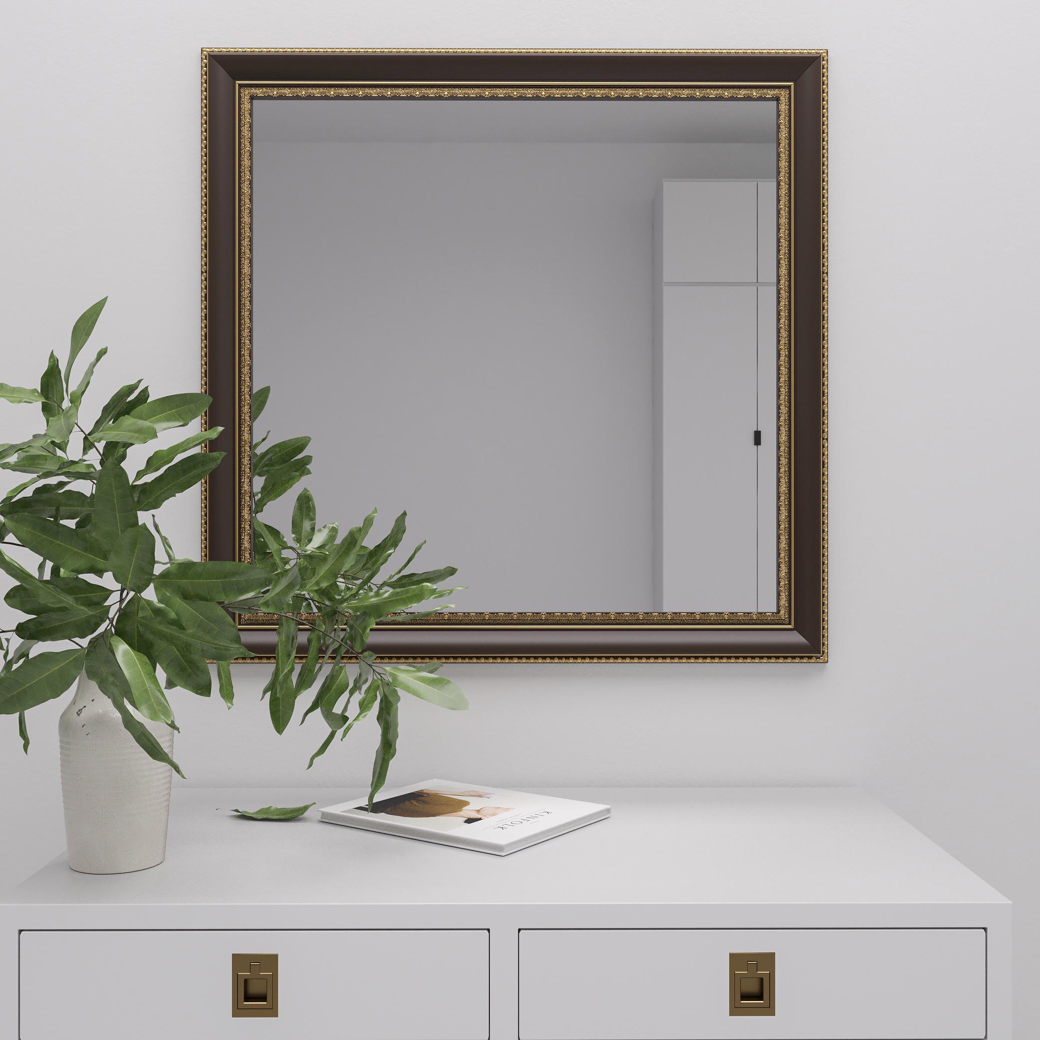 Дзеркало настінне Black Mirror 90x90 см Коричневий (5826-19)