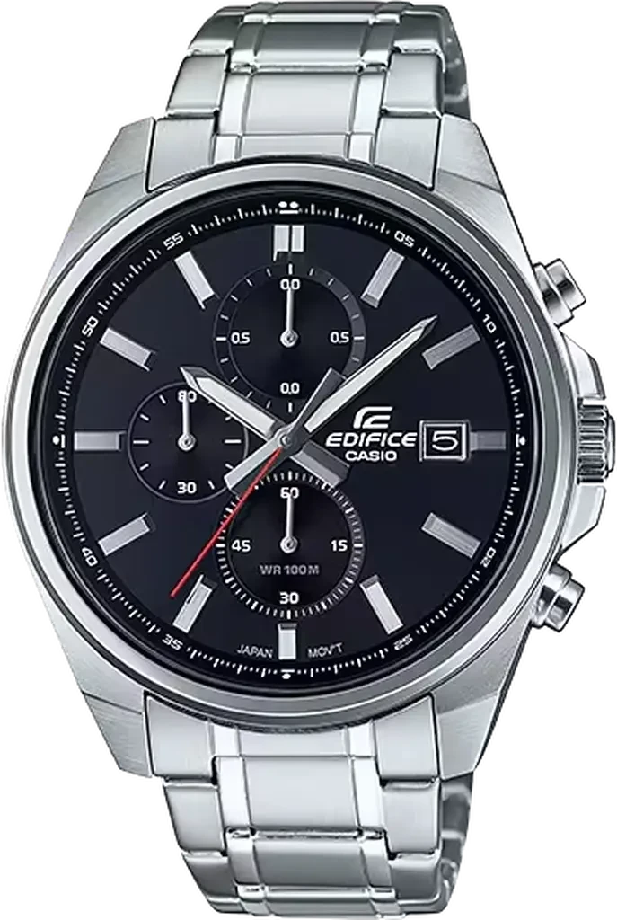 Наручные часы мужские Casio Edifice EFV-610D-1AVUEF со стальным корпусом/водозащитой 100 м Черный (3100234245)