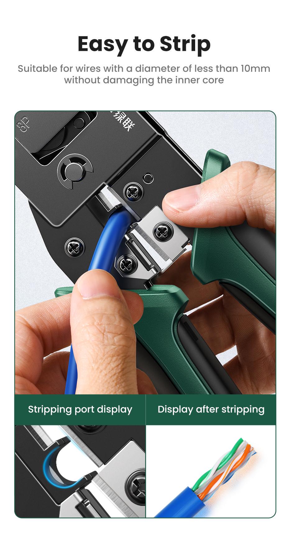 Кримпер для конекторів Ugreen RJ45 8P RJ11 6P з функцією різання (29516824) - фото 4