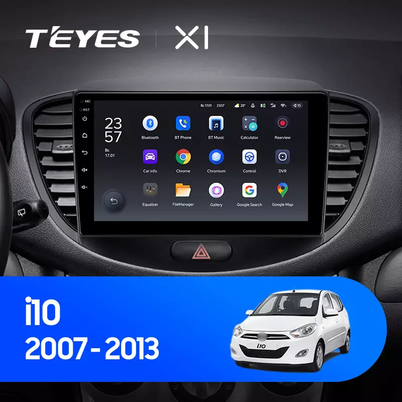 Автомагнітола штатна Teyes X1 для Hyundai i10 2007-2013 Android 2/32 Гб Wi-Fi/4G (1659960970) - фото 3