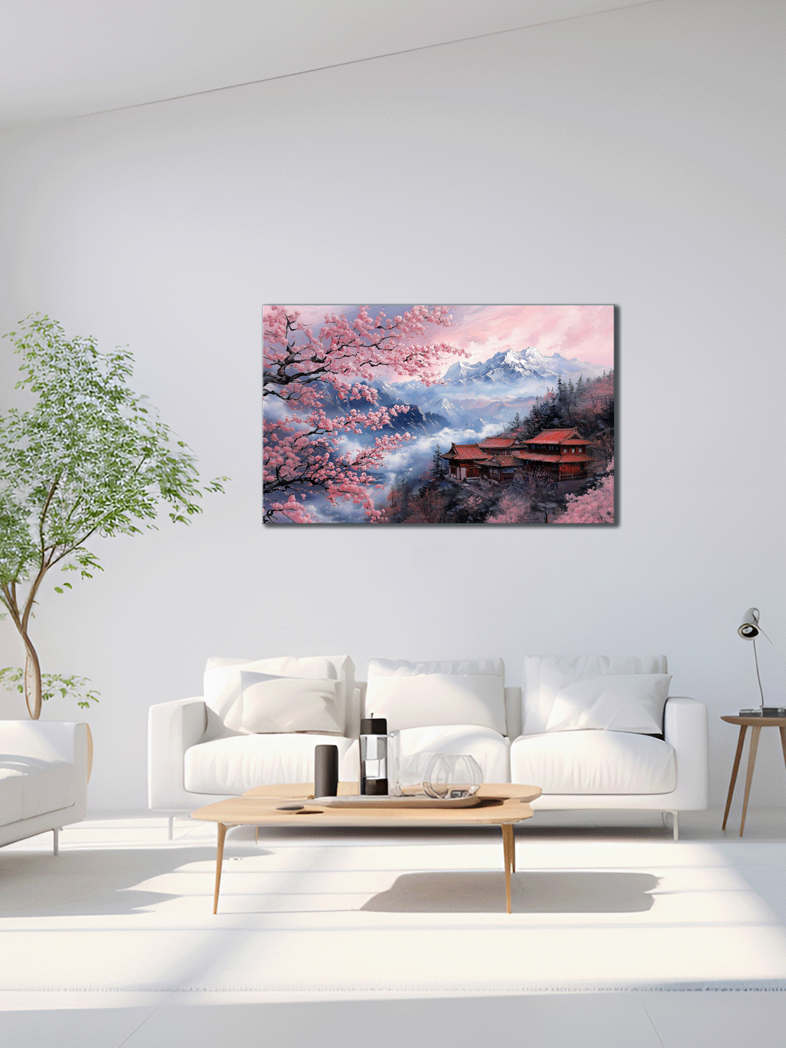 Картина на полотні Mako дім серед сакур 60x100 см (MK10530) - фото 4