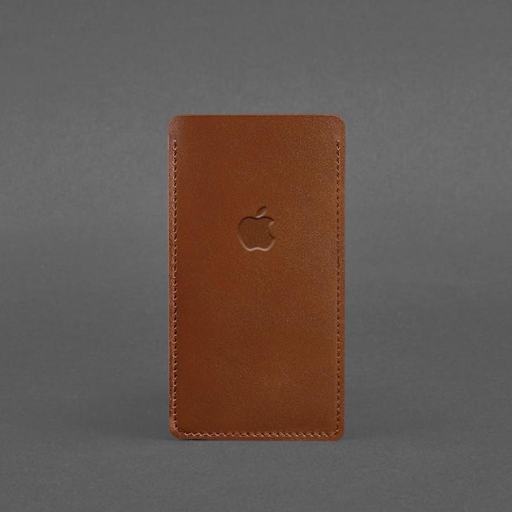 Кожаный чехол для iPhone 12 Светло-коричневый (A-027635) - фото 4 Кожаный чехол для iPhone 12 Светло-коричневый (A-027635) - фото 4