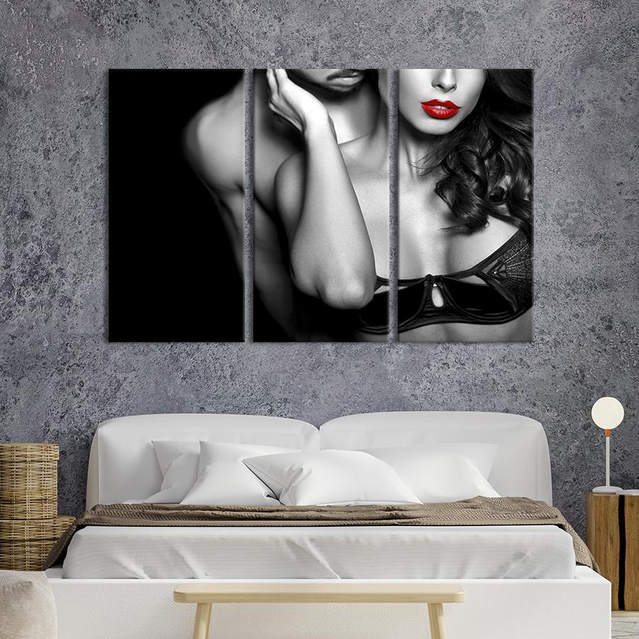 Модульная картина триптих Эротическая пара 156x100 см (514-31)