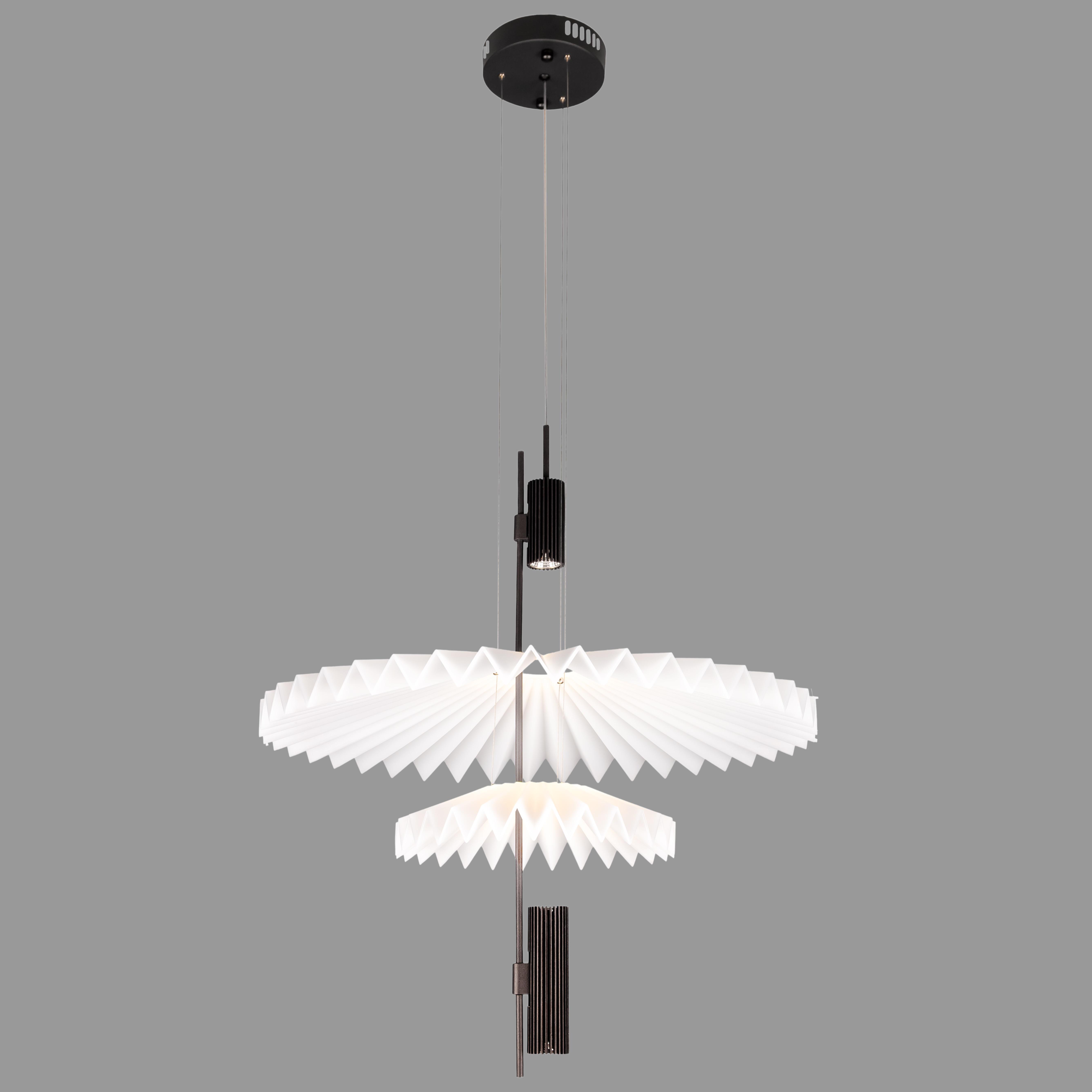 Люстра flamingo 12W дизайнерская Черный (92-D1297 (300+600) BK)