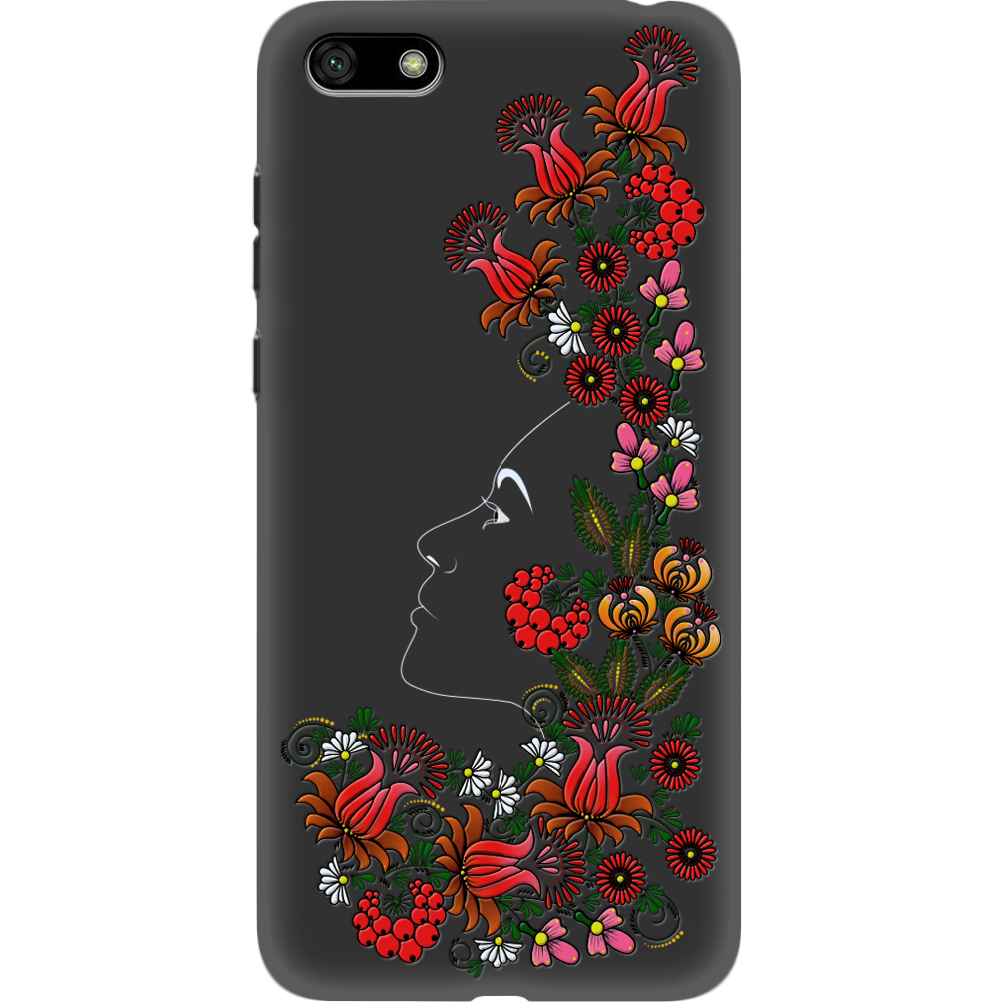 Чехол BoxFace Huawei Y5 2018 3D Ukrainian Muse Черный силикон (33370-bk64-34776)