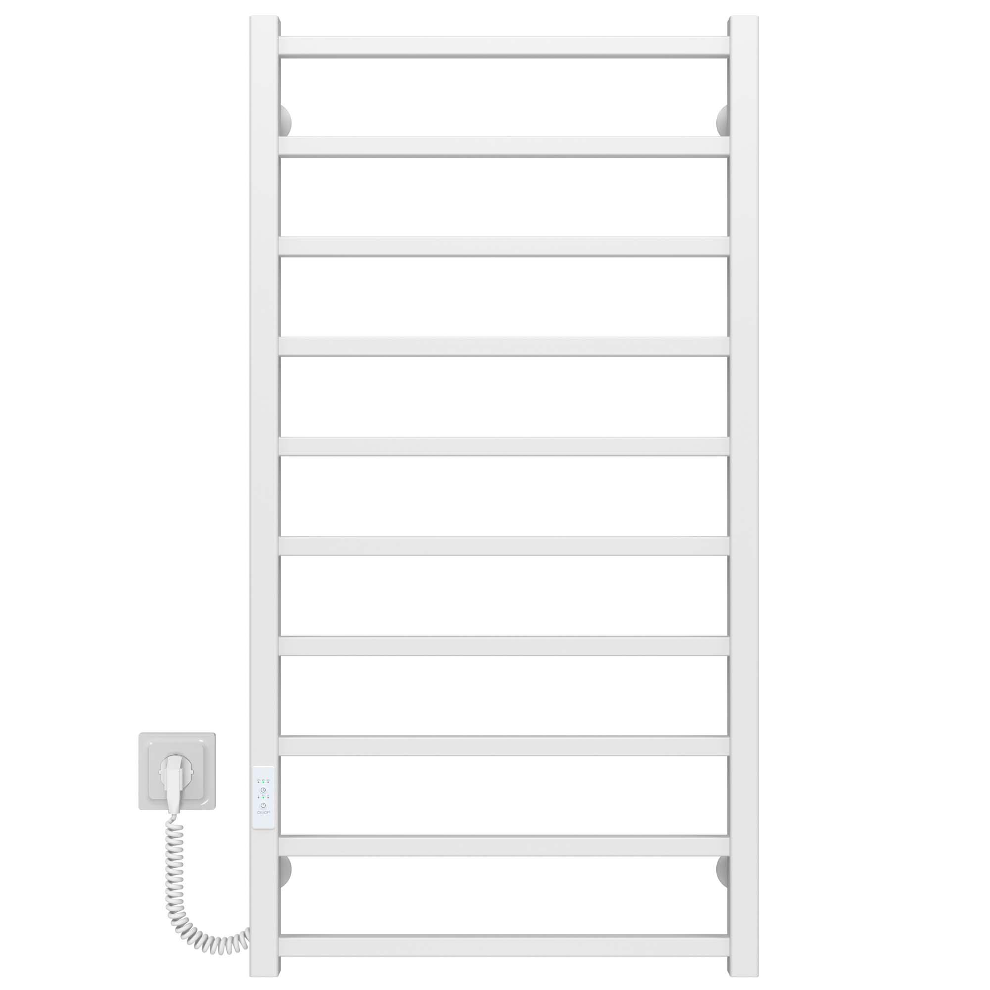 Полотенцесушитель электрический Deffi Forest П10 WD04 левое подключение нержавеющая сталь 500х1000 мм Белый (A.FR.100.50.10.EWL4)
