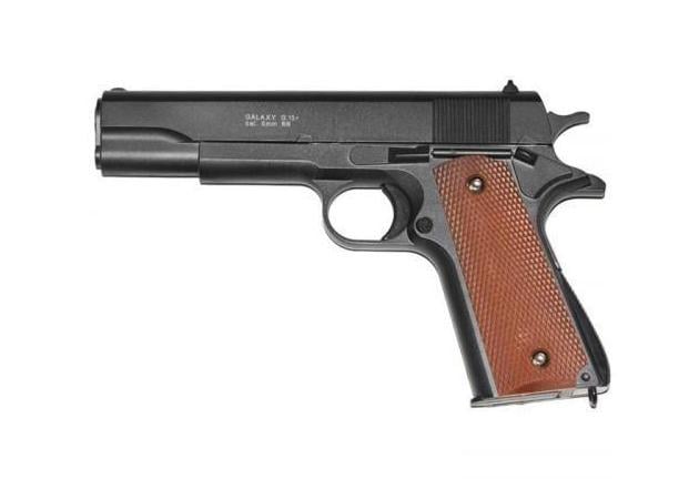 Пистолет страйкбольный Galaxy Colt M1911 Classic металлический/пластиковый с пульками и кобурой Черный (12345208)