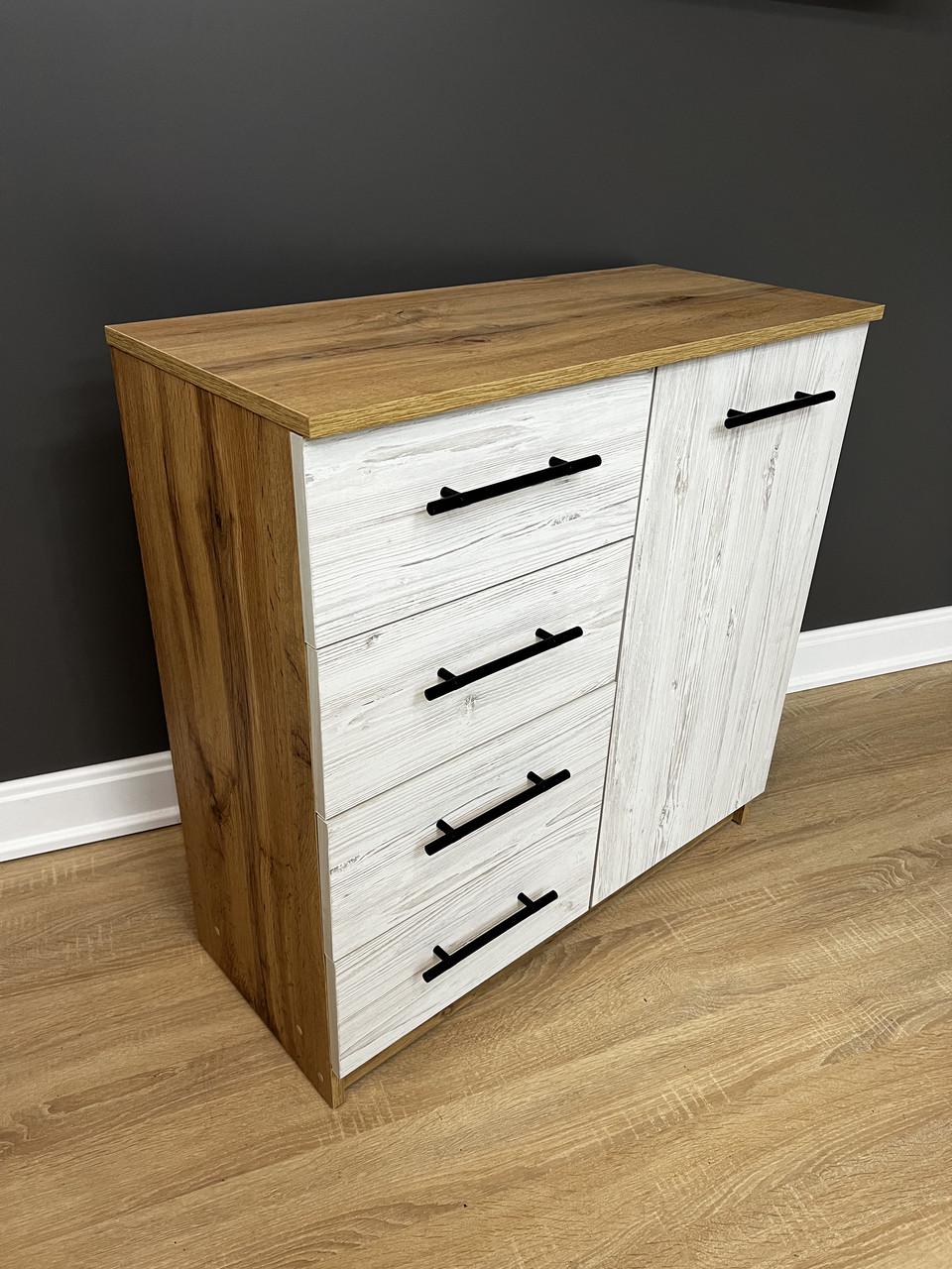 Комод Стандарт 4+1 800х792х350 мм Дуб Аппалачі/Аляска - фото 2 Комод Стандарт 4+1 800х792х350 мм Дуб Аппалачі/Аляска - фото 2