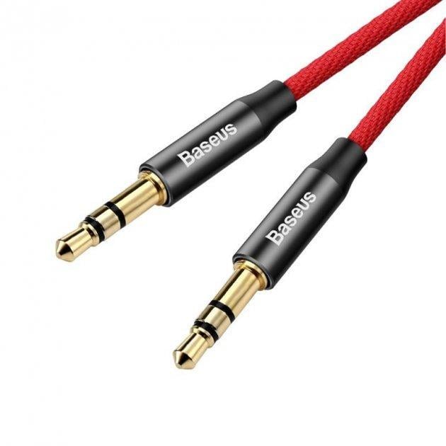 Кабель аудио Baseus CAM30-B91 Yiven AUX 3,5 мм 1 м Black/Red