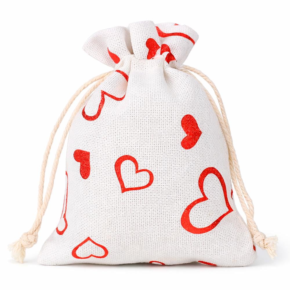 Подарочные мешочки LOSSO Сердца 10х14 см 5 шт. (571757494)