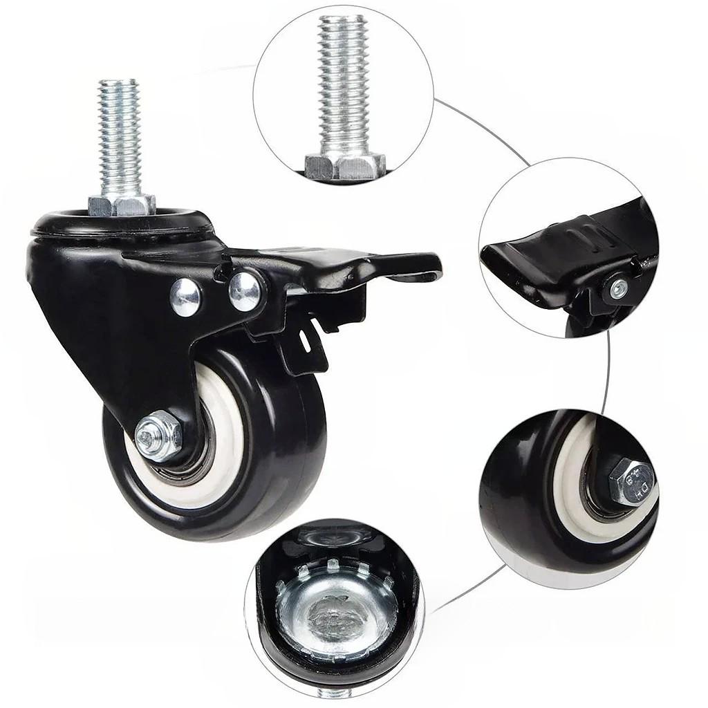 Ролик поворотный d 50 мм с болтом М10 и тормозом (1843100647) - фото 8 Ролик поворотный d 50 мм с болтом М10 и тормозом (1843100647) - фото 8