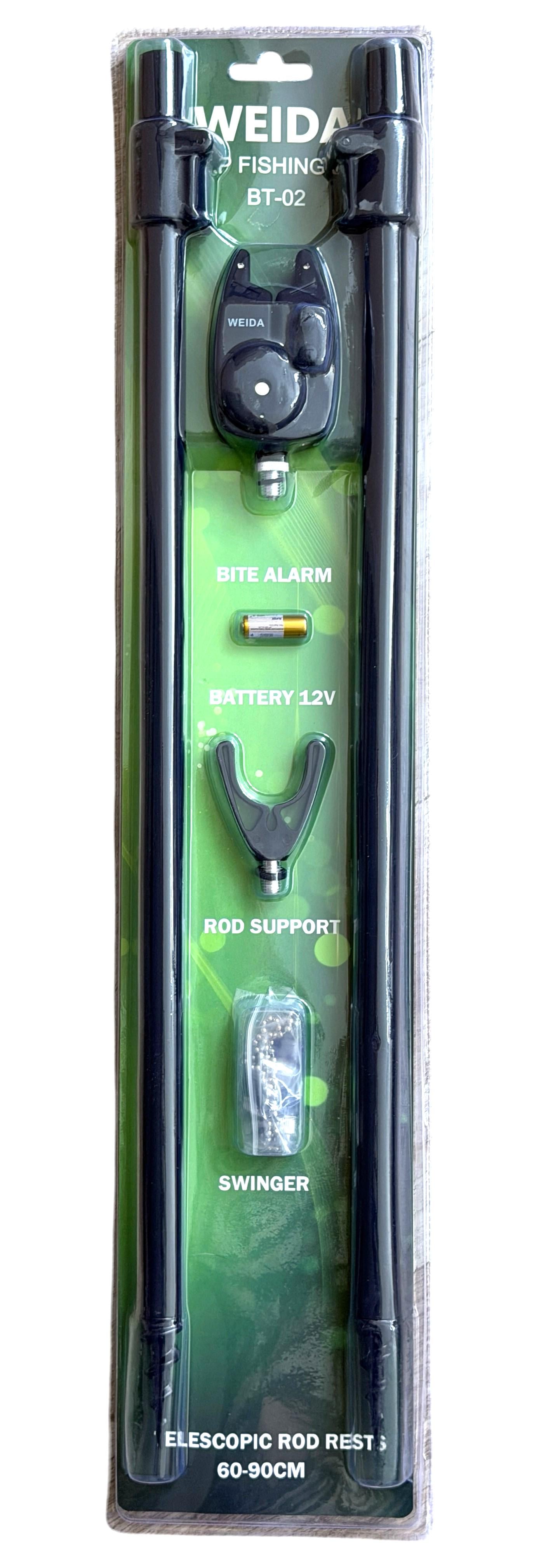 Подставка под удилища Weida BT-02 с сигнализатором и свингером 60-90 см (23885949)