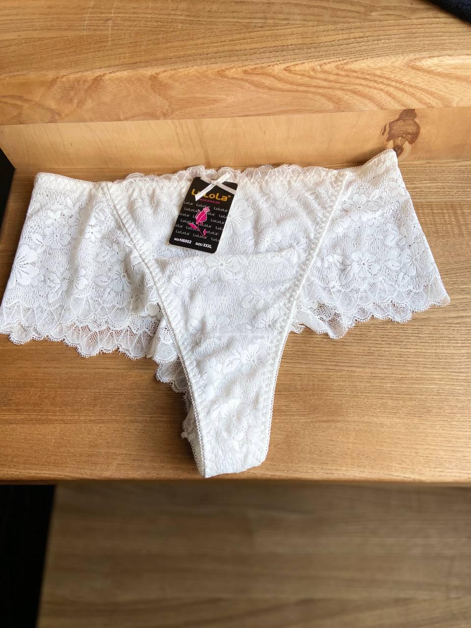 Труси стрінги мереживні з високою посадкою 3XL (Н6002-8)