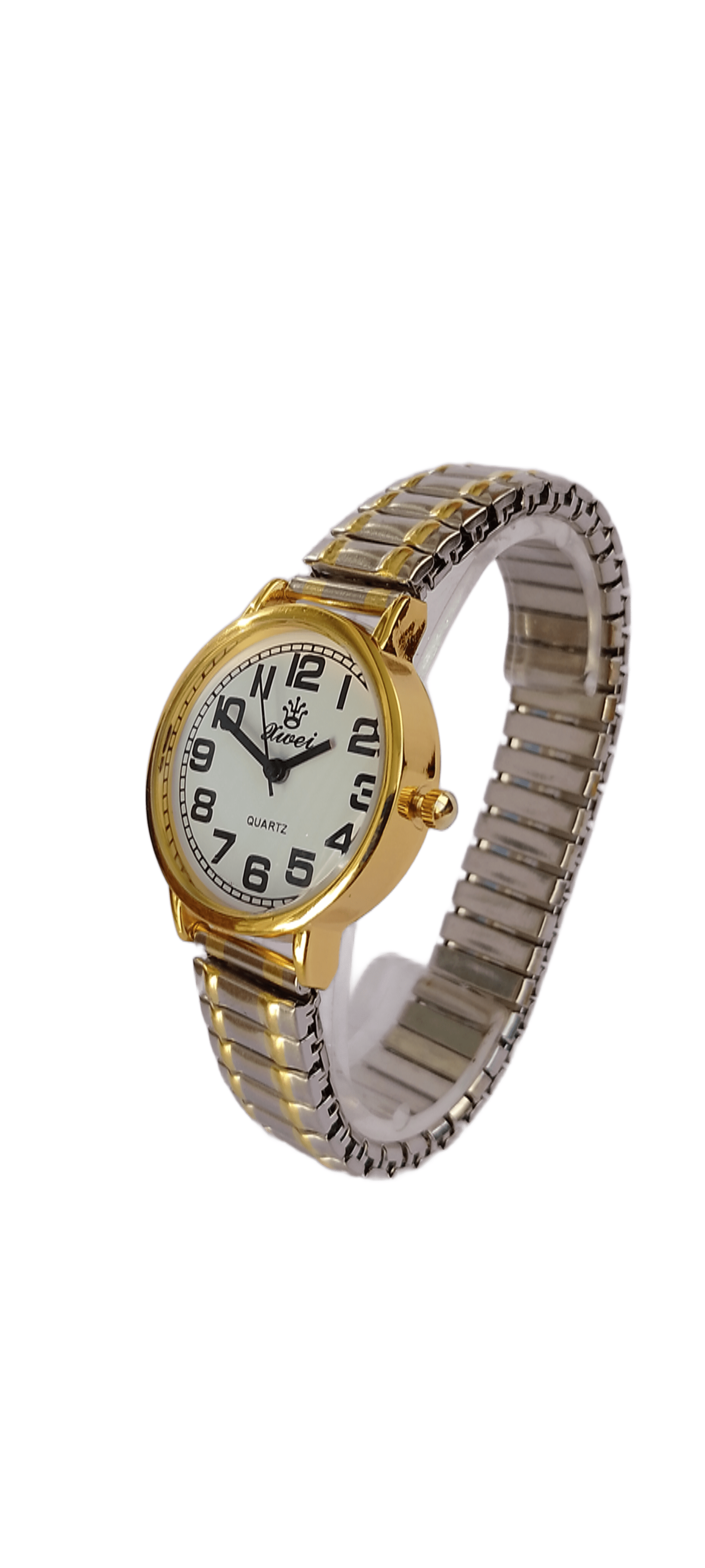 Часы наручные женские Xwei на браслете 30 мм Gold White Silver/Gold (4337)