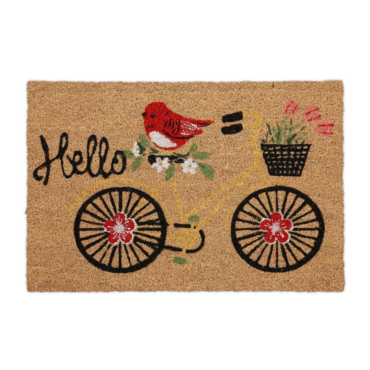 Килимок Relaxdays Hello із кокосового волокна 60x40 см (10046197)