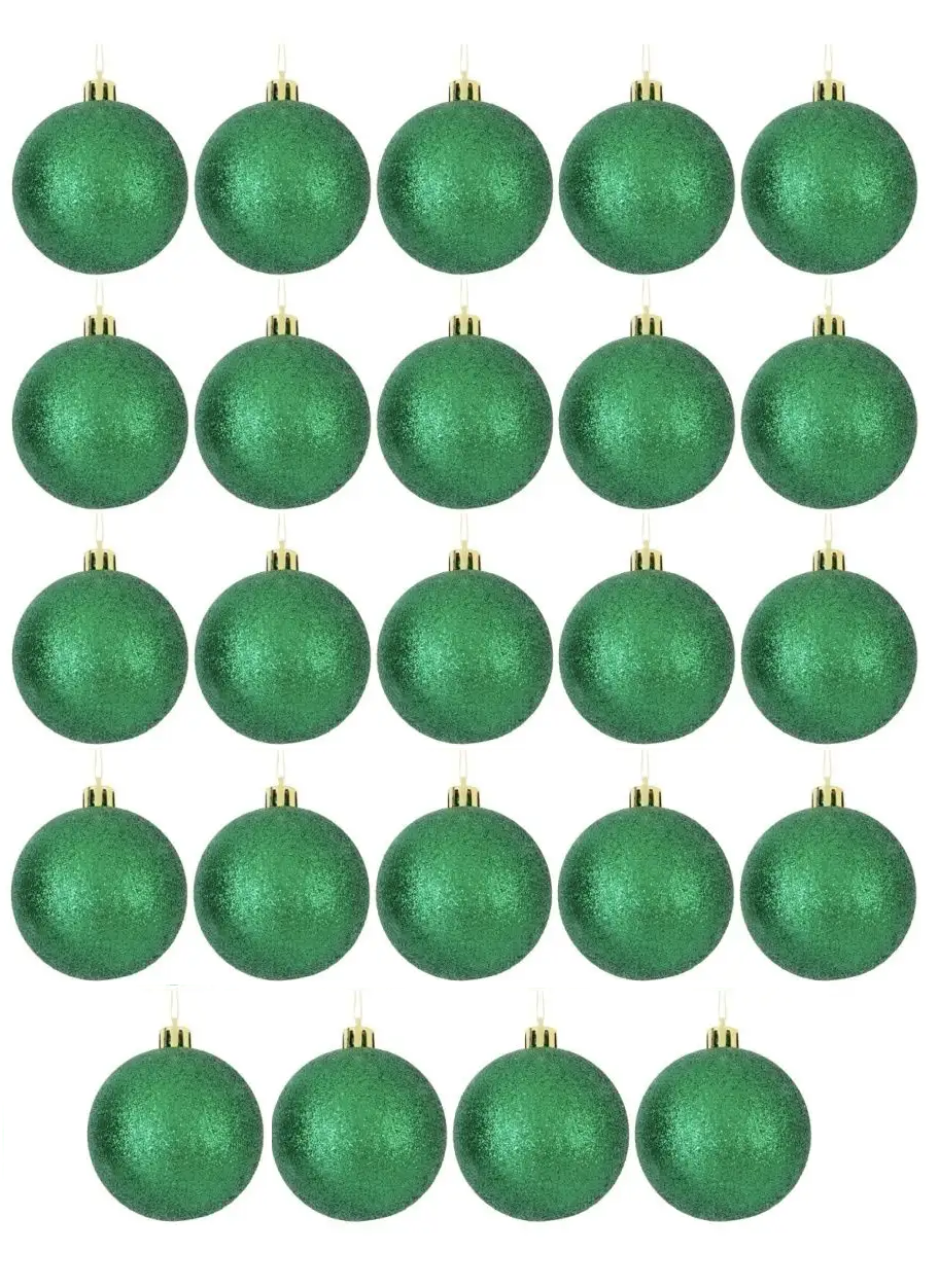 Шарики новогодние МАГІЧНА-НОВОРІЧНА 8104 4 см 24 шт. Green