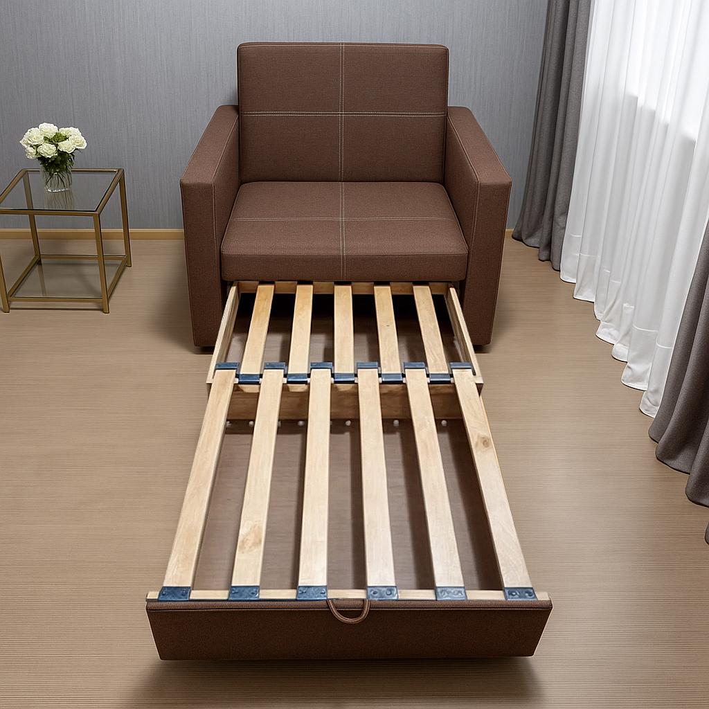 Диван-крісло м'який розкладний Tobi Sho Максіан рогожка Bahama 1140х850х830 мм 45/Коричневий - фото 4